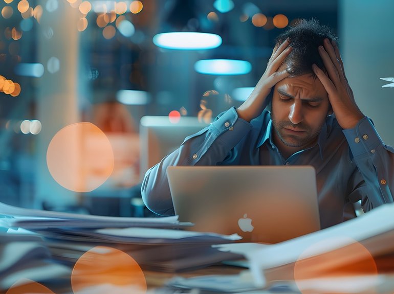 frustrated-businessman-overwhelmed-with-paperwork-his-desk-late-night